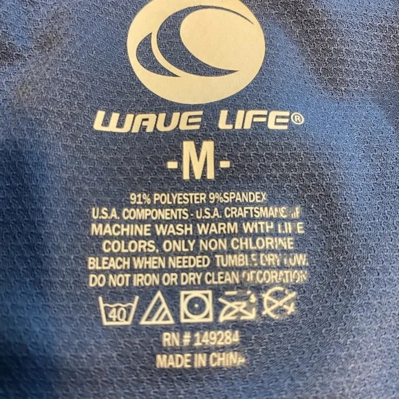 Wave Life Blue Hooded SPF 50 long sleeve tunic length medium - Picture 7 of 9